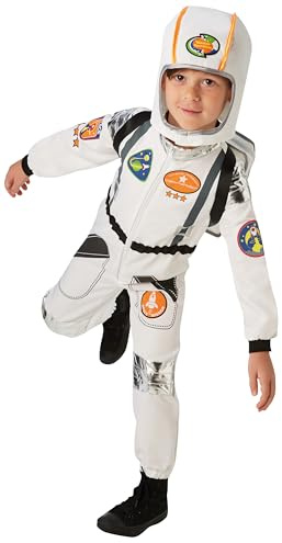 Rubie's officiella astronautpojkar maskeraddräkt rymd man kostym NASA-uniform barn barnkostym outfit medium ålder 5–6 halloween