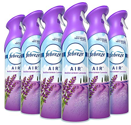 Febreze Air, Mediterranean Lavender, 8.8 Oz Aerosol Spray, 6/carton