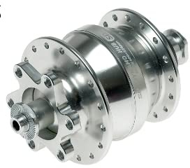 Shutter Precision (SP) Ultra Small Dynamo Hub SD-8 SL 28H S43HUB00504 Silver 28H