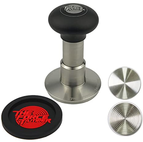 The Force Tamper Automatic Impact Coffee Tamper Adjustable Const Pressure and Autoleveling Extend Set New (Jelly, 58.35mm)
