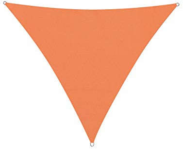 Lumaland Voile d'ombrage Cordes de Fixation incluses | Triangulaire 3 x 3 x 3 mètres Protection Solaire | 100% HDPE avec Le Filtre UV de Protection [Orange]