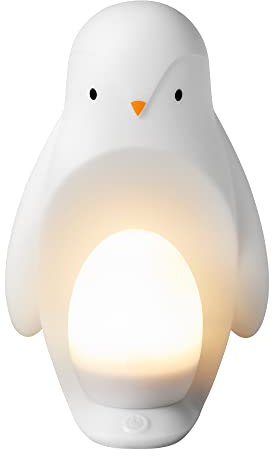 Tommee Tippee 2-in-1 tragbares Pinguin-Nachtlicht fürs Kinderzimmer mit tragbarem Licht, verstellbarer Helligkeit, USB-betrieben