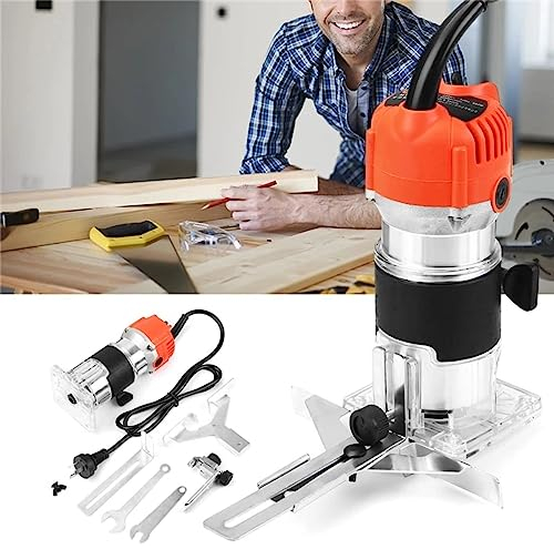 Fresatrice legno, 220V Rifilatore Fresatrice Verticale per Legno, Lavorazione del Legno Macchina per Rifilatura Elettrica Incisione Elettromeccanica Fresatrice per Legno, 30000r / min