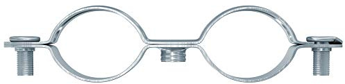 fischer | abrazadera doble AMD Ø14-16. Abrazaderas metalicas para tubos, manguera, cable pared. (25 unidades)