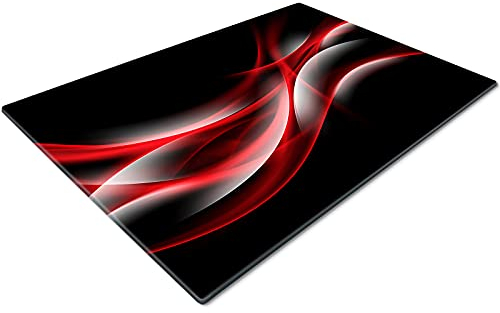 Glass Chopping Board | Non Slip Worktop Saver for Kitchen | Small Black Red White Chopping Boards