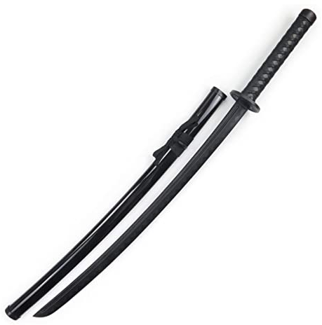 KAXO 41 Zoll Training Katana Bokken Martial Arts Schwarzes Polypropylen-Kunststoff-Trainingsschwert Für Halloween-Partyzubehör