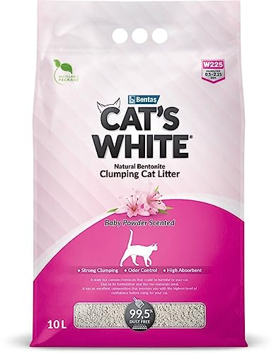 Cat's White Baby Powder Scented Klumpstreu mit Talkumduft für Katzen und Katzen 10 l
