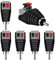 KUOQIY 6 Piezas RCA Macho a 2 Tornillos Terminal Strip Speaker Phono, RCA a Altavoz Adaptador de Cable Tipo de Prensa de Resorte para CCTV
