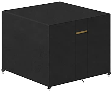 VANSHEIM Abdeckung Gartenmöbel Wasserdicht Abdeckplane für Gartentische Schutzhülle für Sitzgruppe Tisch Abdeckung Garten mit Belüftungsöffnungen Winddicht für Gartentische Abdeckhaube 60x60x60cm