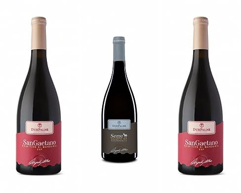 3 Vini Cantina due Palme (1 x Susumaniello, 2 Primitivo di Manduria)