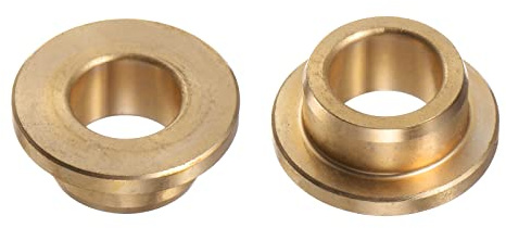 QUARKZMAN 2Stk Flansch Lager Hülse 12mm Bohrung 18mm AD 10mm Länge 3mm Flansch Dicke Bronze Buchse Selbstschmierende Buchsen Hülse für Industrielle Anlagen