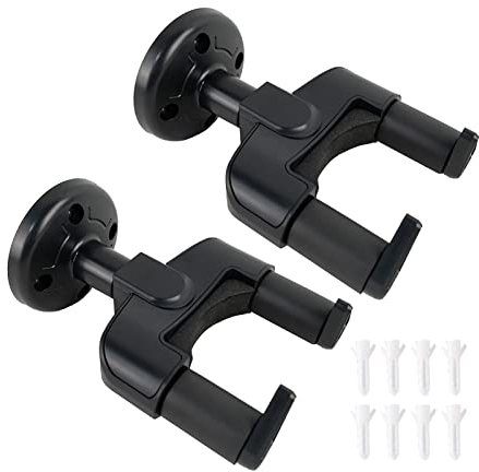 2 Stück Gitarren-Wandhalterung, Haken, Wand-Gitarrenständer Mit Schrauben, Halterung Für Akustikgitarren, E-Gitarren, Ukulele, Banjo, Bass