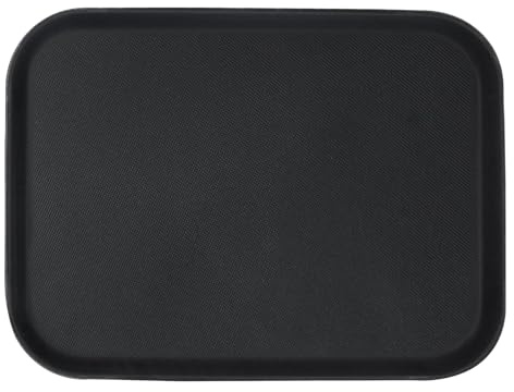 Argon Tableware Rutschfestes Serviertablett 56 x 41 cm Schwarz | Großes rutschfestes Serviertablett mit Anti-Grip Oberfläche & hitzebeständigem Kunststoff für sicheres Servieren