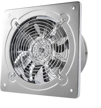 HEBEOT Extractor de 4 Pulgadas Extractor de baño montado en la Pared para Ducha Oficina Cockloft Garaje Cocina 80 W Ventilación Potente (Gris)