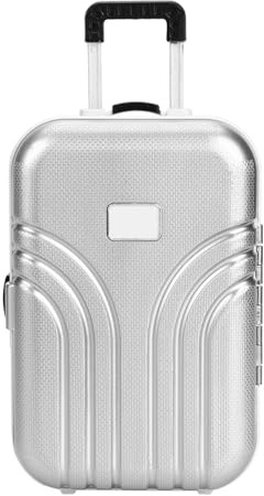 LUCKDANO Niedlicher Babyspielzeug-Rollkoffer, Mini-Gepäckbox für die Aufbewahrung von Kinderspielzeug und Geburtstagsgeschenke (Silver)
