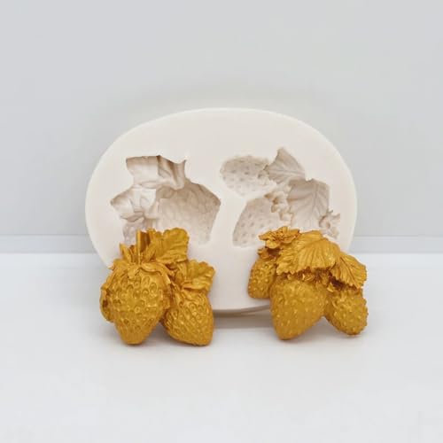 Epoxidharz-Formen, 8,9 x 6,6 x 1,6 cm, Silikonform, Blume, Erdbeere, Küche, Harz, Backwerkzeug, Dessert, Schokolade, Spitze, Dekoration, Zubehör, Kuchen, Fondantformen