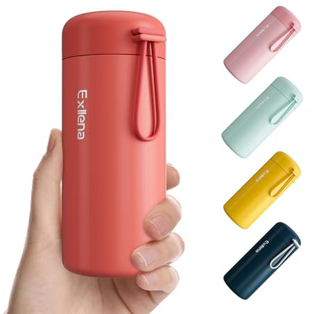 Exllena Botella Térmica Pequeña 300ml – Mini Botella de Acero Inoxidable sin BPA, Aislamiento Térmico 4-6 Horas con Diseño Portátil y Hermético(Rojo)