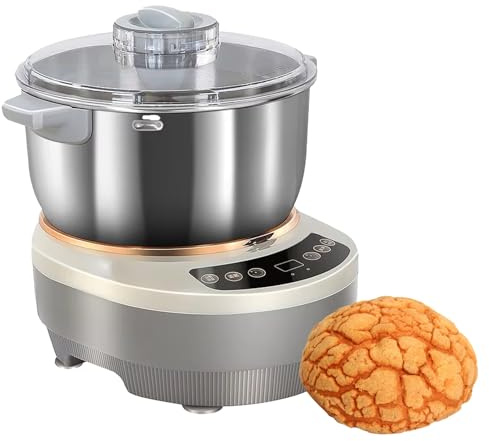 ELIKBH Impastatrice Automatica, Impastatrice con Funzione di Lievitazione, Macchina per Impasto in Acciaio Inossidabile, Macchina Automatica per Fare L'Impasto, per Pasticceria Domestica(7L)