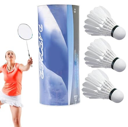 Eoixuqba 3 Stück Packung Badmintonball Feder,High Speed Badminton Ball Set Badmintonfeder Federbälle Federbälle Badmintonfeder Badminton mit Stabilität
