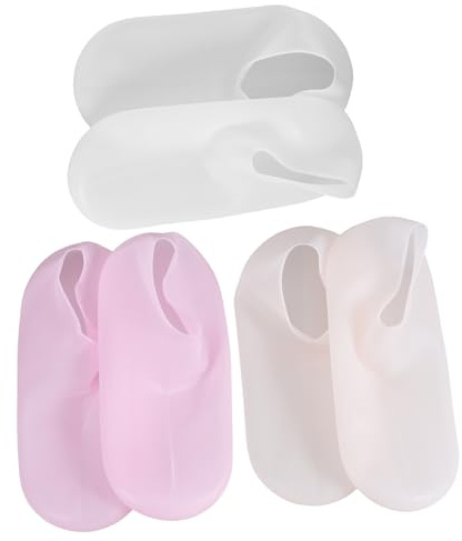 HAPINARY Silikonsocken Pediküre Fußabdeckung 3 Paar für Füße mit Lotionabsorbierender und Auslaufsicherer Funktion für Salon und Reise