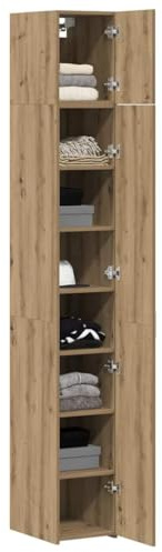 vidaXL Lagerschrank mit Regalen Artisan-Eiche 30 x 42,5 x 225 cm