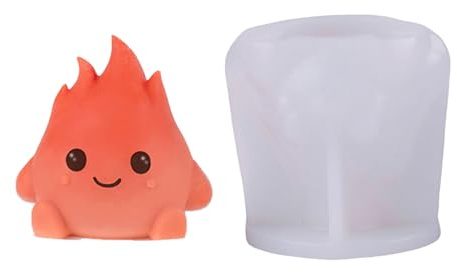 Gramigg Flammenförmige Silikonformen für Epoxidharz, Seife, Flamme, Fondant, Schokolade, für Kuchen, Backen, Kuchenform
