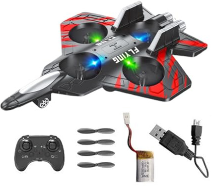Avion de Chasse Télécommandé, Jouet Volant D'extérieur Facile à Contrôler, Planeur RC pour Garçons et Adultes