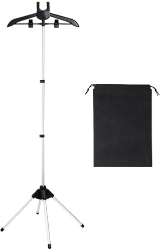 Soporte para Vaporizador De Ropa Colgador para Vaporizar Prendas | Portarropas Plegable Con Altura Ajustable Para Casa Viaje