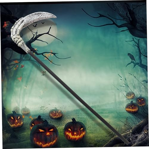 Pieza de Disfraces de Halloween Hoz de Diablo Tenedor de Media Juguete complicado Accesorios de Halloween Accesorio de Cosplay de Fiesta Desmontable para niños y Adultos (Hoz) Juguetes Fantasmas