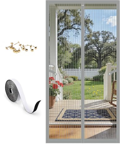 WenYa Magnetic Fly Screen Doors, 90X210cm Heavy Duty Automatic Magnets Cosure Mesh Curtain, Anti-Bug Mosquito Net Without Drilling Suitable for Patio Balcony Bedroom