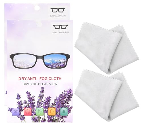 ARTSEWPLY 2 Stück Wiederverwendbare Brillenputztücher aus Mikrofaser Antibeschlagene Linsenreinigungstücher für Brille und Handybildschirm Sanfte Reinigung für Bildschirm und