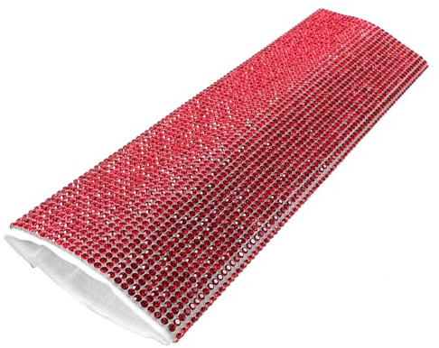 CHICAMPERA Copertura Microfono Strass Rosso Pratica per Microfono Mano Creativa per Karaoke Bar