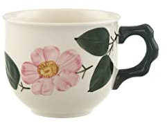 Villeroy und Boch Wildrose Kaffeetasse, 250 ml, Höhe: 8 cm, Premium Porzellan, Weiß/Bunt