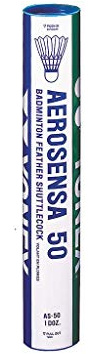 YONEX Shuttlecock AeroSensa-50 Gänsefedern, 1 Dutzend weiß 12 Pack