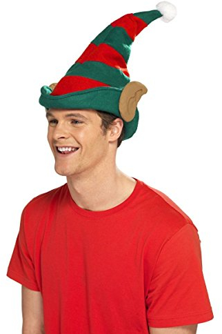 Smiffys Hut Kobold, Rot und Grün, mit Ohren Halloween