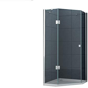 Fünfeck-Duschkabine Pentalo 90 x 90 x 195 cm ohne Duschtasse/Dusche Duschwand