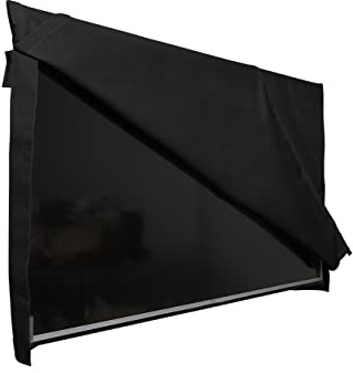 Covermates Elite Outdoor Flip Top TV Cover – Water-Resistant Polyester, All-Weather Protection for Patios & Decks, Roll-Up Front, Touch Fastener Closure & Remote Pouch, 32-35 Inches, Black