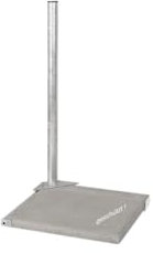 HDSAT HERKULES - Supporto da terrazza, in acciaio galvanizzato, per piastrelle, 50 x 50 cm, fissaggio parabola, antenna satellitare