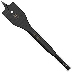 1 x SabreCut SCRIW26_1 26mm x 152mm Impact Rated Flat Wood Spade Bit for Softwood Hardwood Chipboard