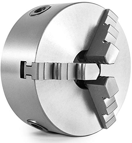 VEVOR Drehfutter K11-100 100mm 3-Backen-Wende-Gusseisen-Einstellung Selbstzentrierend K11-100 Lathe Chuck 4 Metallisch 4 Inch