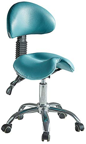 QHF Verstellbarer Rollstuhl für Zahnärzte Armloser Make-up-Stuhl Raumstuhl Schreibtischstühle Studienstuhl Geeignet für Schönheitsmassagen