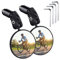 Fahrradspiegel 2 Stück, HD 360° Drehbar & Klappbar Fahrrad Rückspiegel,Universal für Lenker 17.4-22 mm,Weitwinkel Fahrradrückspielgel für Fahrrad,Mountainbike,Rennräder
