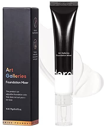 Prreal Fond de teint liquide, pigment de mélange pour ajuster la nuance, résistant à la transpiration, longue durée, léger et facile à mélanger avec du fond de teint, blanc