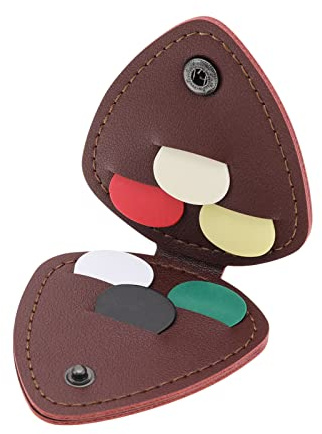Be In Your Mind Gitarrenplektren mit Gitarrenplektrum-Tasche für akustische E-Gitarre, Bass, Ukulele, Plektren mit Aufbewahrungstasche, 0,46 mm, 0,71 mm, 0,96 mm, 6 Stück