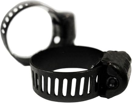 t-förmige Schraubklammer, Edelstahl Silber Jubiläu 50 Stück Edelstahl verstellbar 6–38 mm Bereich Schneckengetriebe Schwarz Schlauchklemmen Kit Klemmen for Holzbearbeitung Federklemme (Größe: 50 Stück