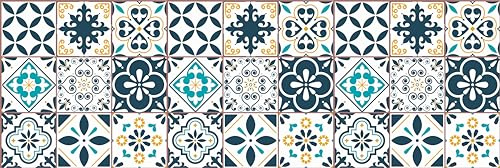 HUBDECO - Teppich - Küchenteppich - Badezimmerteppich - Badteppich - Küchenläufer - Teppich Läufer - Teppich Küche - PCV, Vinyl - rutschfest - Arabische Ornamente - 40x120cm