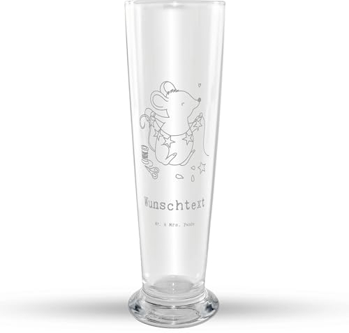 Mr. & Mrs. Panda Weizenglas Personalisierbar Basteln - Personalisierte Geschenke, Auszeichnung, Wunschtext, Personalisierbares Weizenglas,