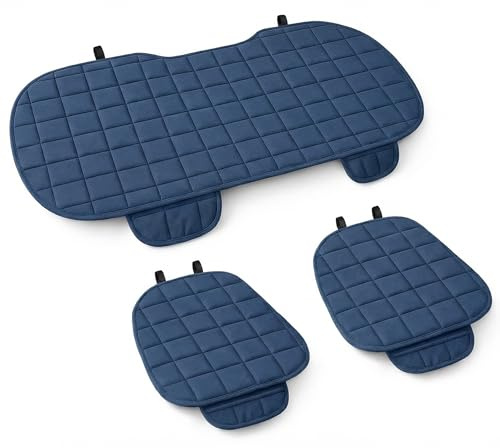 Auto Accessori Lupex Sitzbezug Set 3-teilig Universal Auto | Sitzschutz 2 Vordersitze und 1 Rücksitz | Protector Comfort Automotive Innenkissen (Blau)