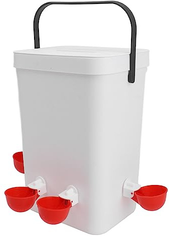 Hühnertränke, Hühnerwasser-Futterstation, automatische Hühnertränke, große Kapazität, automatische Hühnerfutterstation, Geflügelfutterstation für Hühnerstall, 12 Liter