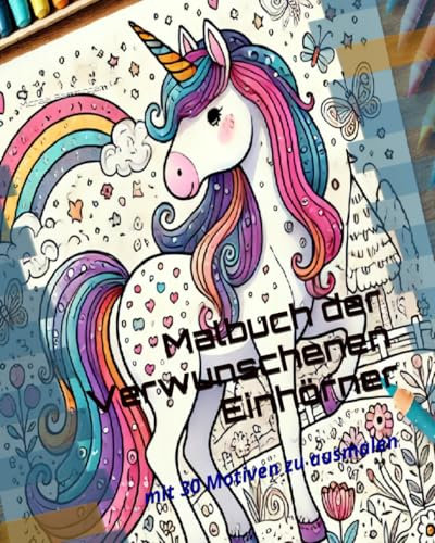 Malbuch der Verwunschenen Einhörner: mit 30 Motiven zu ausmalen